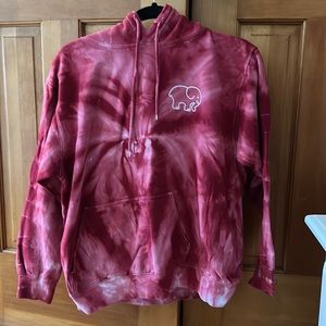 Ivory Ella Red tie dye hoodie sweatshirt